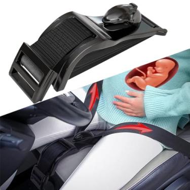 Imagem de Capa de assento com ajuste de postura de golfinho, cinto de segurança para gravidez, cinto de segurança de gravidez para carro, mulheres e homens, conforto e liberdade para mães grávidas, proteção da