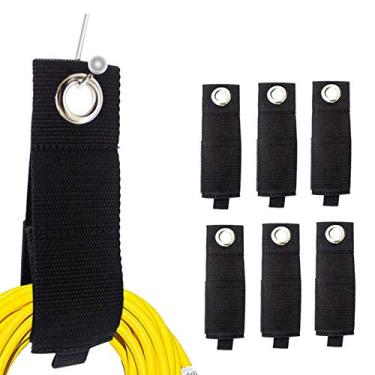 Imagem de 6PCS Cabos Reutilizáveis Amarradores para Fixar Fios Organizador de Gerenciamento Cintas Multipropósito Design Suspensão em Nylon Resistente Organizad