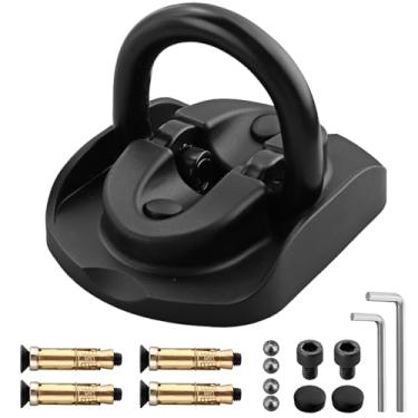 Imagem de EYPINS Âncora de aterramento de segurança - Trava de âncora de parede anti-roubo de liga de aço resistente para motocicleta, bicicleta, scooter, laço grande, superfícies internas de tijolo de concreto