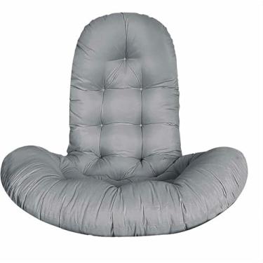 Imagem de Almofada de substituição para cadeira suspensa em formato de ovo, almofada grossa para cadeira suspensa, almofada para cadeira de rede para uso interno/externo.