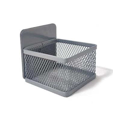 Imagem de Organizador magnético de saquinhos de chá, suporte de pacote de bebidas que economiza espaço, suportes de saquinhos de chá de metal para geladeira (7,3 x 7,3 cm) - 1 unidade/cinza