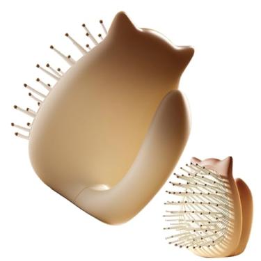 Imagem de Escova desembaraçadora infantil | Escova de cabelo desembaraçadora de pá | Escova de cabelo antiestática portátil para massagem no couro cabeludo para meninas, crianças e adolescentes