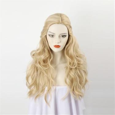 Imagem de YYUISD Peruca feminina longa ondulada loira Halloween cosplay fantasia peruca