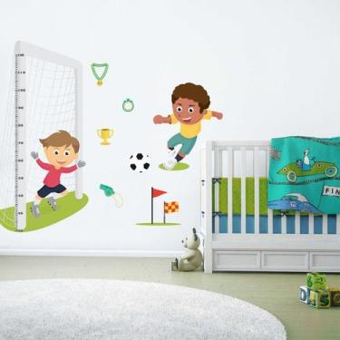 Imagem de Régua de Crescimento Infantil Futebol - TaColado.