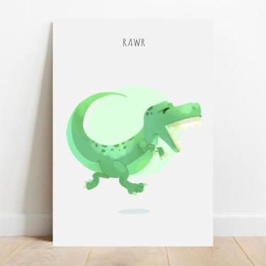 Imagem de Placa Decorativa Dino - TaColado., 30x40cm