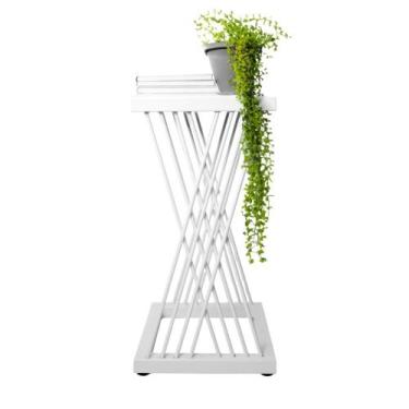 Imagem de Mesa de Canto industrial, Branca, Decorativa, Kasadi Moveis