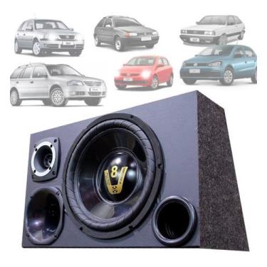 Imagem de Caixa Som Automotivo Trio Completa Subwoofer Vw Gol G1 G2 G3 - OESTESO