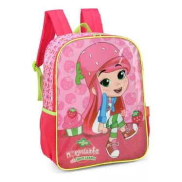 Imagem de Mochila Grande Costas Escolar Infantil Moranguinho Pink - Lucxel