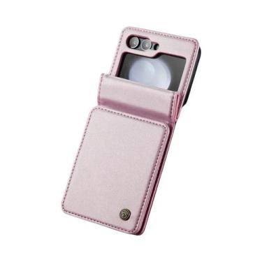 Imagem de Capa De Couro PU Magnética De Luxo Para Samsung Galaxy Z Flip 5 6 7 Co