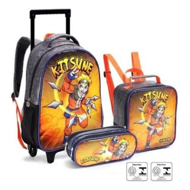 Imagem de Kit Mochila Rodinhas Infantil Menino/Menina Escolar - SEANITE, Kii sun