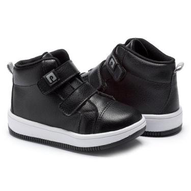 Imagem de Tênis Abotinado Infantil Menino Pequito Cano Alto Fecho Duplo Casual C