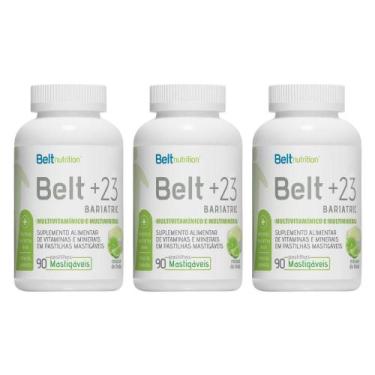 Imagem de Combo 3 unidades belt 23 bariatric 90 pastilhas belt nutrition limao 9