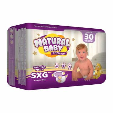 Imagem de Fralda Inf Natural Baby Mega Premium Sxg C/30