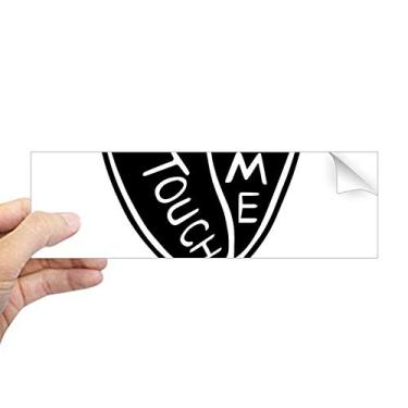 Imagem de Adesivo de para-choque retangular Touch Me com citação de pé de pato, decalque de janela