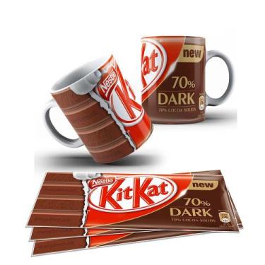 Imagem de Caneca Porcelana Chocolate Kit Kat Dark - Blk Art Personalizados