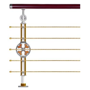 Imagem de Flexível Corrimões de liga de alumínio para degraus ao ar livre, trilhos internos com kit de instalação, corrimãos de varanda ou jardim Espesso