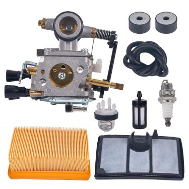 Imagem de Mikatesi Kit de carburador de carburador 4224-120-0651 TS700 TS800 para Stihl TS 700 TS 800 serra de corte para Walbro WJ114 para Tillotson HS314A HS-314A substitui OEM 4224-120-0650