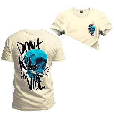 Imagem de Camiseta Plus Size Estampada Algodão Premium Confortável Kill Vibe Fre