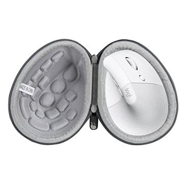 Imagem de Hermitshell Estojo rígido de viagem para mouse ergonômico vertical Logitech Lift (cinza, capa para mouse destro)