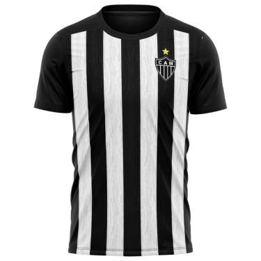 Imagem de Camiseta Braziline Comet Clube Atlético Mineiro Infantil - Branco e Preto-Unissex