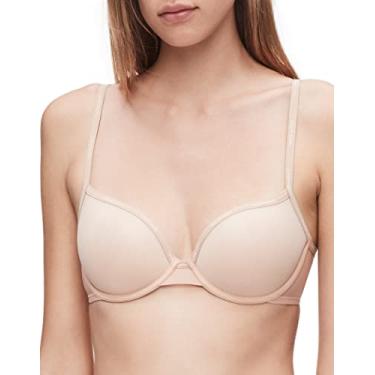 Imagem de Calvin Klein Sutiã feminino de marquisete transparente levemente forrado, Nu, 32A