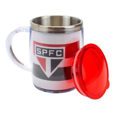Imagem de Caneca Térmica São Paulo Fc Oficial Com Tampa - 450ml