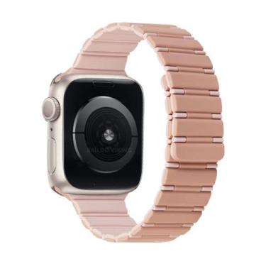 Imagem de Pulseira Elos Silicone Dupla Cor Compatível Com Apple Watch - Baú do V