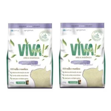 Imagem de Kit 2 Areia Higiênica Gatos Viva Verde Limpeza Plena Saco 4kg - petfiv