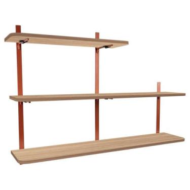 Imagem de Prateleira com 3 Níveis Decoração Sala Escritório Cardiff - Loja da Is