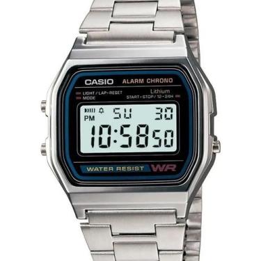 Imagem de Relógio casio vintage unissex a158wa-1df, Prata