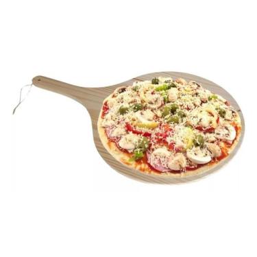 Imagem de Pá Para Pizza De Madeira 40 Cm - Cabo Curto - Pizarro