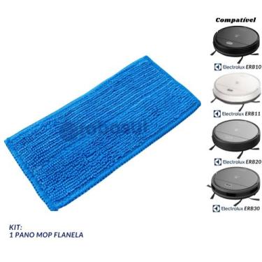 Imagem de Refil Pano Mop Flanela Para Robô Aspirador Electrolux ERB10 ERB11 ERB2