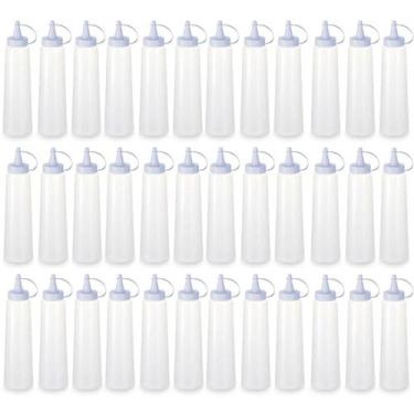 Imagem de Kit 36 Bisnagas para Molhos Plástica 400ml Ketchup Mostarda Maionese C