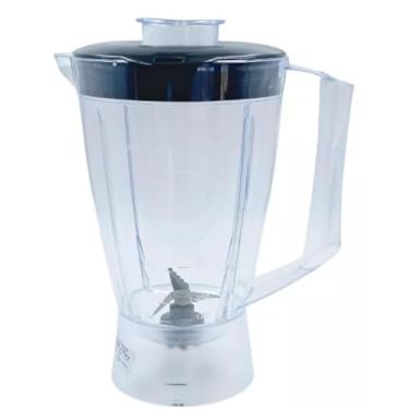 Imagem de Copo de Liquidificador serve para Arno optmix plus/Arno faciclic top/LN 37/ LN 38/ LN27 (Tampa Preta)