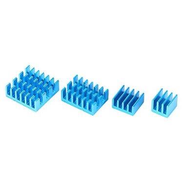 Imagem de 3B + Kühlkörper 20pcs Dissipador de Calor de Alumínio Azul Cpu Cooler Com Adesivo para 2/3/4 3B 4B 4 Conjunto de Dissipador de Calor