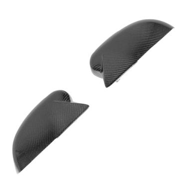 Imagem de Capa de espelho retrovisor de fibra de carbono para MK3 2012 a 2018 - Decoração exterior de carro elegante com design de buzina de boi