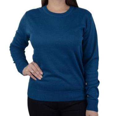 Imagem de Blusa Feminina Facinelli By Mooncity Tricot Azul - 651039-Feminino