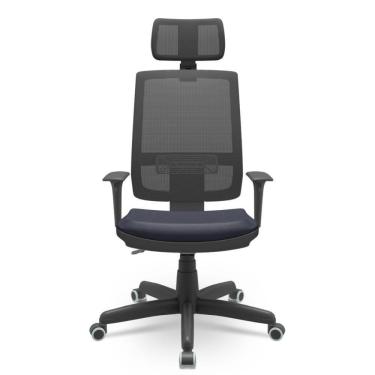 Imagem de Cadeira Brizza Presidente Tela Facto Dunas Azul Marinho