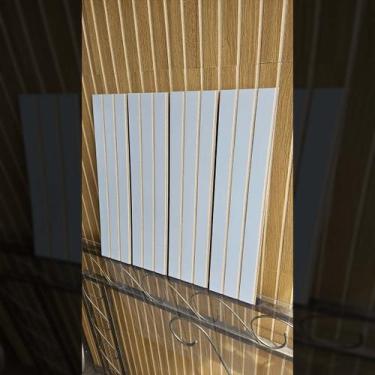 Imagem de Painel Ripado Off White MDF Decorativo - Kit 20 Placas 45x11cm - GH Pa