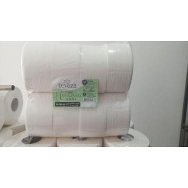 Imagem de Papel Higiênico Rolão 8 X 300 Leveza 100% Celulose Virgem embalagem co