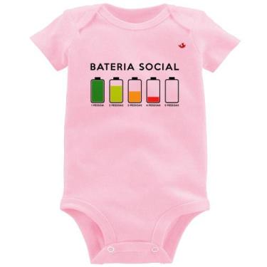 Imagem de Body Bebê Bateria Social - Foca na Moda, Rosa bebê, G