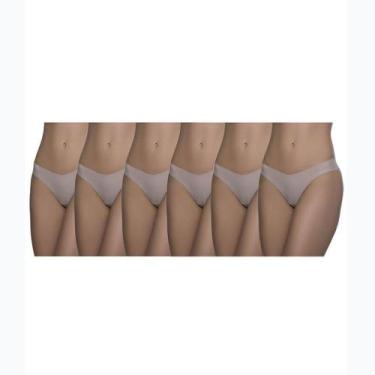 Imagem de Kit com 6 Calcinhas Fio Dental BR Lingerie 1148 Corte à Laser, Chocola