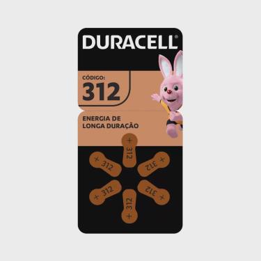 Imagem de Pilha para aparelho auditivo 312 duracell com 6 unidades