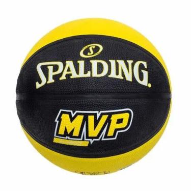 Imagem de Bola de Basquete Spalding mvp Borracha tam 7 Amarelo e Preto