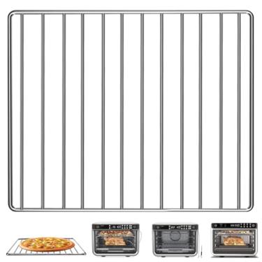Imagem de Rack de arame para fritadeira de ar para Ninja Foodi 10 em 1 DT251 forno de torradeira digital por convecção, 35 cm x 29 cm, acessórios de fritadeira a ar de aço inoxidável para assar, grelhar