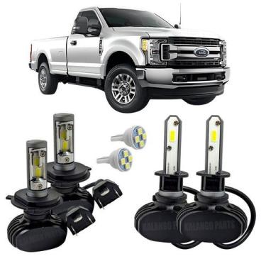 Imagem de Kit Ultra Led Farol Alto Baixo H4 Milha H3 F250 1999 A 2004 - Autovex