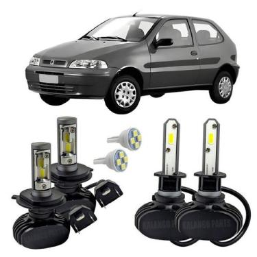 Imagem de Kit Ultra Led Farol Alto Baixo H4 E Milha Palio Foco Simples - Autovex