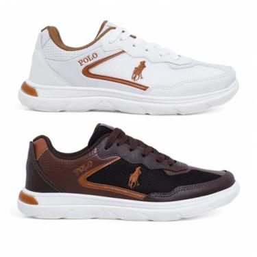 Imagem de Kit 2 Tênis Casual Masculino Polo Unity Super Leve e Confortável Moder