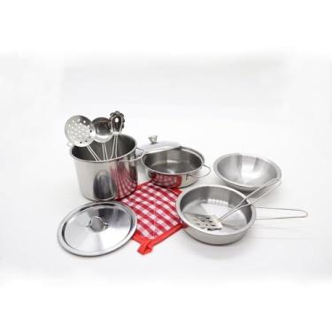 Imagem de Brinquedo Infantil Kit de Cozinha em Inox 11 Peças