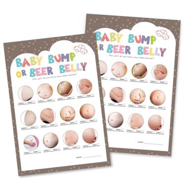 Imagem de OLOUTAB Baby Shower Games for Boy or Girl - Beer Belly or Baby Bump Game(50 Cards),Gender Neutral,Thick Paper,Hilarious,Fun and Easy to Play